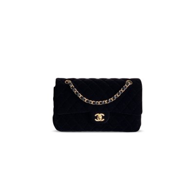 CHANEL MEDIUM CLASSIC HANDBAG VELVET A01112 (25*16*7cm)